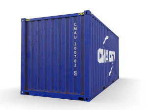 Contenedor de env&iacute;o est&aacute;ndar cma-cgm de 20 pies Modelo 3D