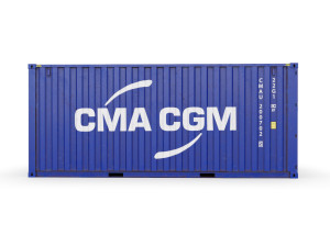 20 feet cma-cgm standard shipping container Modelo 3D