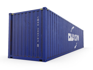 40 feet cma-cgm standard shipping container 3D Model