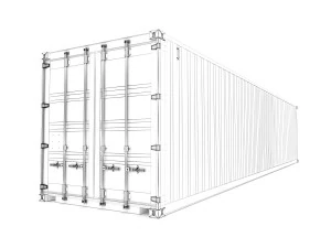40 feet cma-cgm standard shipping container 3D Model