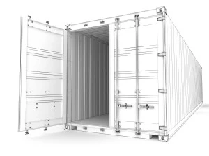 40 feet cma-cgm standard shipping container 3D Model