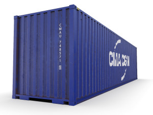 40 feet cma-cgm high cube shipping container Modelo 3D