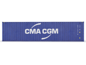 40 feet cma-cgm high cube shipping container Modelo 3D