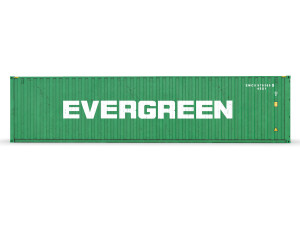 40 feet high cube evergreen shipping container 3D Model
