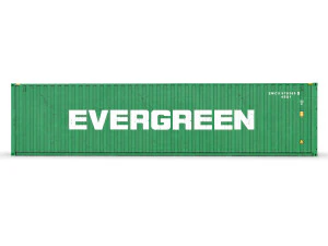 40 feet high cube evergreen shipping container 3D Model