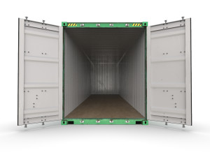 40 feet high cube evergreen shipping container 3D Model