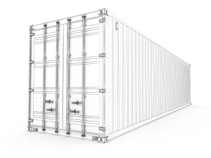 40 feet high cube evergreen shipping container 3D Model