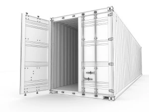40 feet high cube evergreen shipping container 3D Model