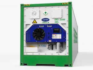 40ft EVERGREEN Container Reefer CARRIER 3D Модель