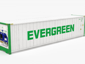 40ft EVERGREEN Container Reefer CARRIER 3D Модель