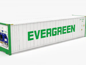 40ft EVERGREEN Container Reefer CARRIER 3D Model