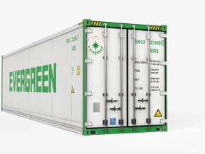 40ft EVERGREEN Container Reefer CARRIER 3D Model