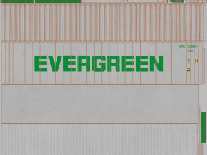 40ft EVERGREEN Container Reefer CARRIER 3D Модель