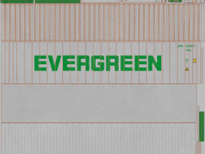 40ft EVERGREEN Container Reefer CARRIER 3D Model