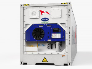40ft HAMBURG SUD Container Reefer CARRIER Modelo 3D