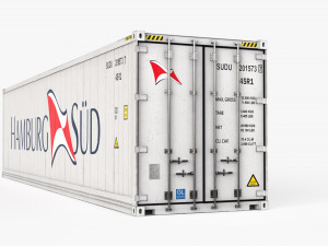 40ft HAMBURG SUD Container Reefer CARRIER Modelo 3D
