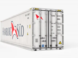 Portacontenedores refrigerados HAMBURG SUD de 40 pies Modelo 3D