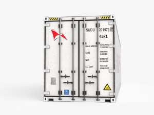 40ft HAMBURG SUD Container Reefer CARRIER Modelo 3D