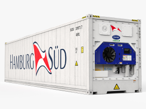 40ft HAMBURG SUD Container Reefer CARRIER Modelo 3D