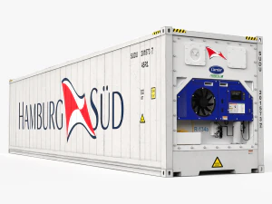 Portacontenedores refrigerados HAMBURG SUD de 40 pies Modelo 3D