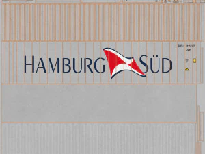 Portacontenedores refrigerados HAMBURG SUD de 40 pies Modelo 3D