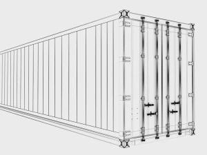 Portacontenedores refrigerados HAMBURG SUD de 40 pies Modelo 3D