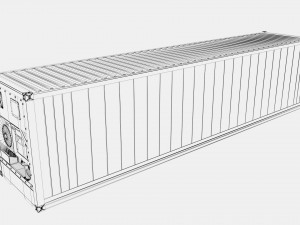 40ft HAMBURG SUD Container Reefer CARRIER Modelo 3D