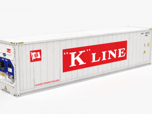 40ft HAMBURG SUD Container Reefer CARRIER Modelo 3D