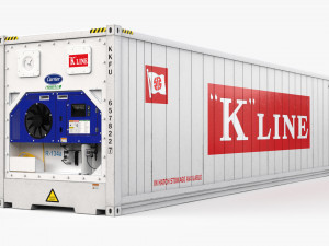 40ft HAMBURG SUD Container Reefer CARRIER Modelo 3D