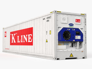 40ft HAMBURG SUD Container Reefer CARRIER Modelo 3D