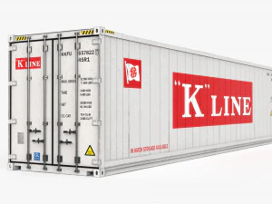 40ft K-LINE Container Reefer CARRIER 3D Model