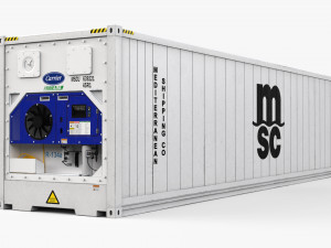 40ft MSC Container Reefer CARRIER 3D Model