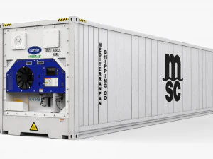 40ft MSC Container Reefer CARRIER 3D Model