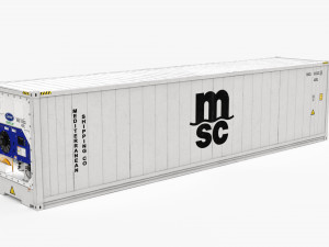 40ft MSC Container Reefer CARRIER 3D Model