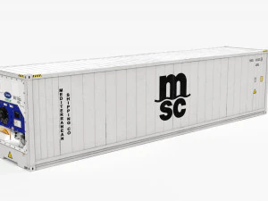 40ft MSC Container Reefer CARRIER 3D Model