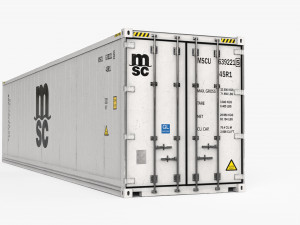 40ft MSC Container Reefer CARRIER 3D Model