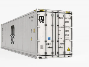40ft MSC Container Reefer CARRIER 3D Model