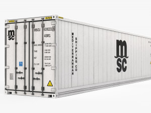 40ft MSC Container Reefer CARRIER 3D Model
