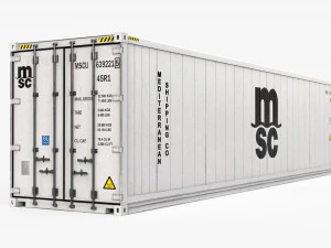 40ft MSC Container Reefer CARRIER 3D Model