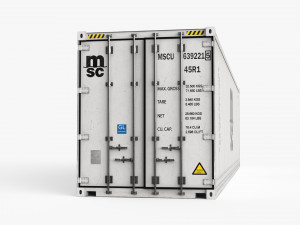 40ft MSC Container Reefer CARRIER 3D Model