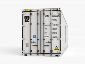 40ft MSC Container Reefer CARRIER 3D Model