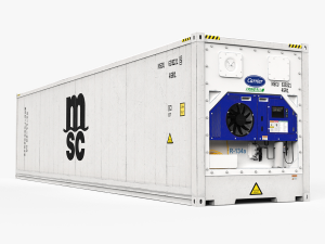 40ft MSC Container Reefer CARRIER 3D Model