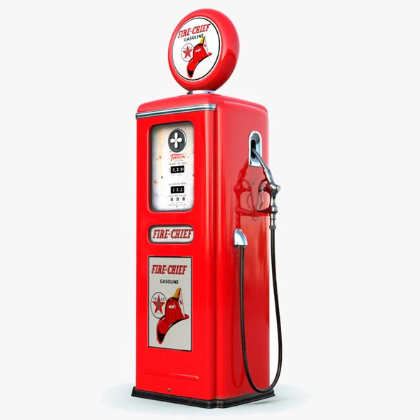 Vintage TEXACO Gas Pump 1948 3D Model .c4d .max .obj .3ds .fbx .stl .blend 