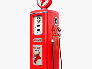 Bomba de g&aacute;s TEXACO vintage 1948 Modelo 3D