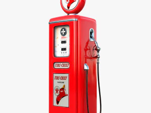 Vintage TEXACO Gas Pump 1948 3D Model