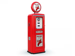Vintage TEXACO Gas Pump 1948 3D Model