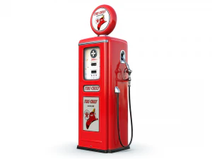 Vintage TEXACO Gas Pump 1948 3D Model