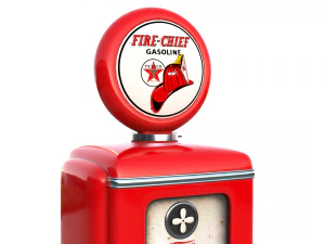 Vintage TEXACO Gas Pump 1948 3D Model