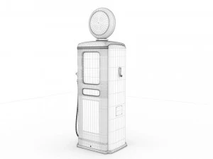 Vintage TEXACO Gas Pump 1948 3D Model