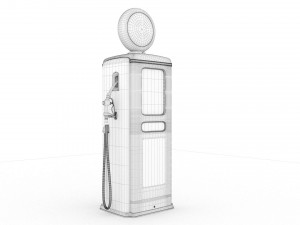 Vintage TEXACO Gas Pump 1948 3Dモデル